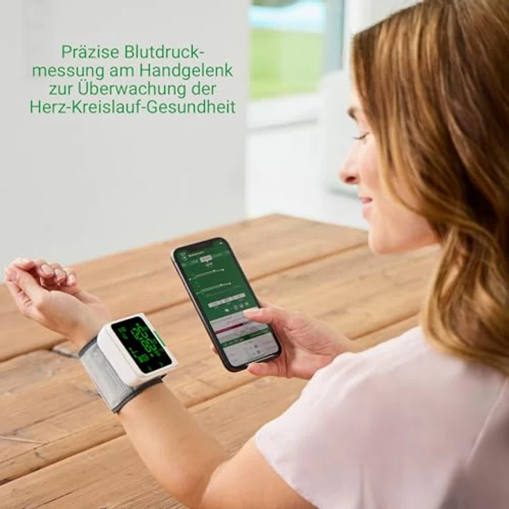 Medisana BW 360 connect Handgelenk-Blutdruckmessgerät, Blutdruck- und Pulsmesser mit Bluetooth App, Ampel-Skala, 398 Speicherplätzen und Arrhythmie-Anzeige – Bild 3