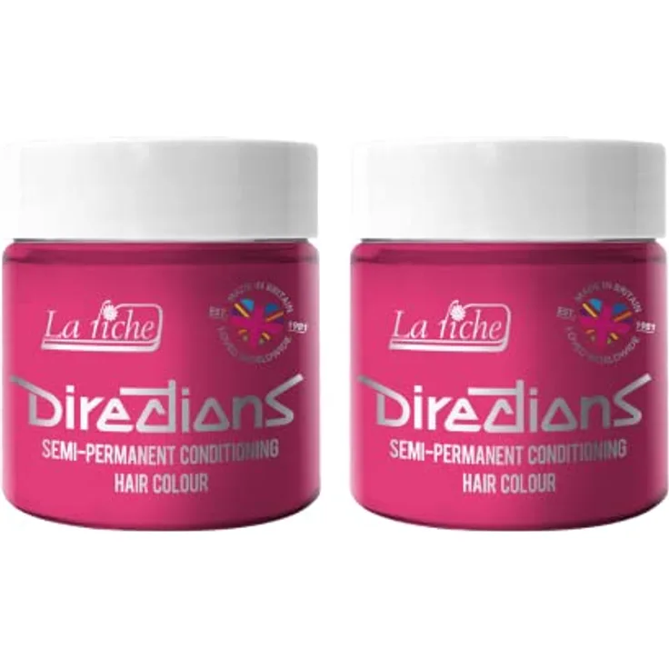 La Riche Directions Semipermanente Haarfarbe 2er-Pack, 100 ml Dose, vegan, tierversuchsfrei, Carnation Pink