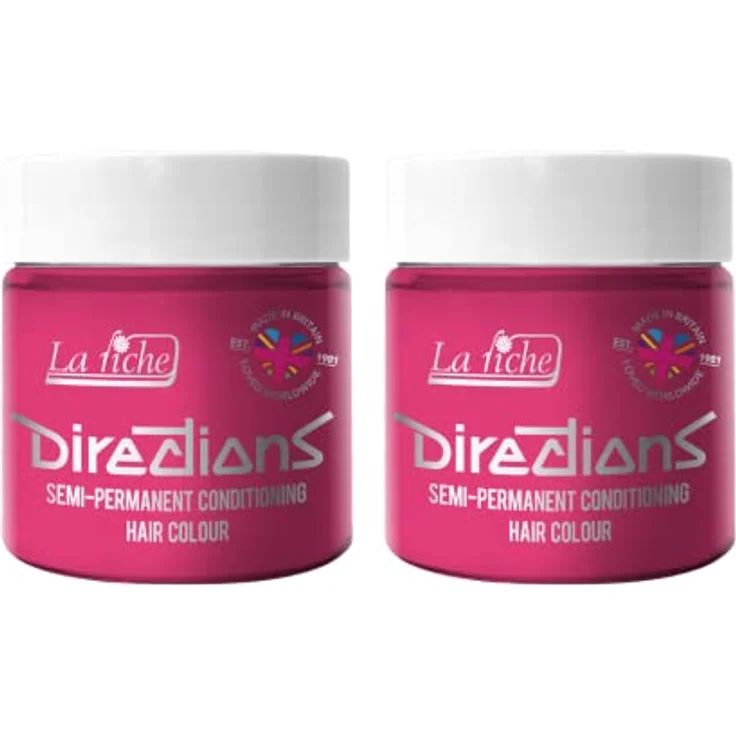La Riche Directions Semipermanente Haarfarbe 2er-Pack, 100 ml Dose, vegan, tierversuchsfrei, Carnation Pink – Bild 1