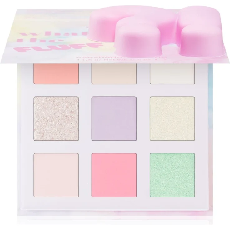 essence WHAT THE FLUFF?! Lidschattenpalette 01 Cotton Candy Skies, 11.6 g, mit reichhaltigen Pigmenten, vegan und schimmernd-matt