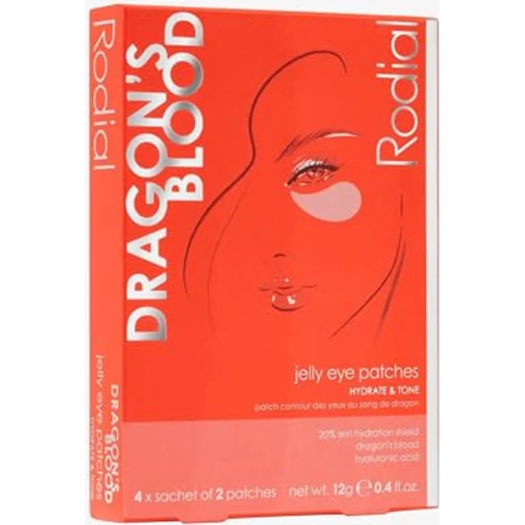 Rodial Dragon's Blood Jelly Eye Patches, Augenpflege für Tag + Nacht, 12 ml (4 x 2 Stück) – Bild 1