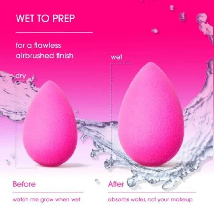 BeautyBlender Make up Nude Latexfrei Schwämmchen makellos für flüssige Grundierung Creme Puder Ei, Beige, 1 stück – Bild 5