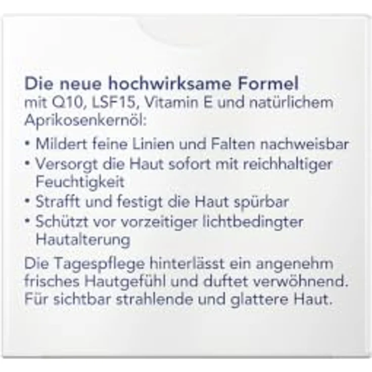 Florena Tagespflege Q10 & Aprikosenkernöl 50 ml, feuchtigkeitsspendende Gesichtscreme mit SPF 15 gegen vorzeitige Hautalterung – Bild 2