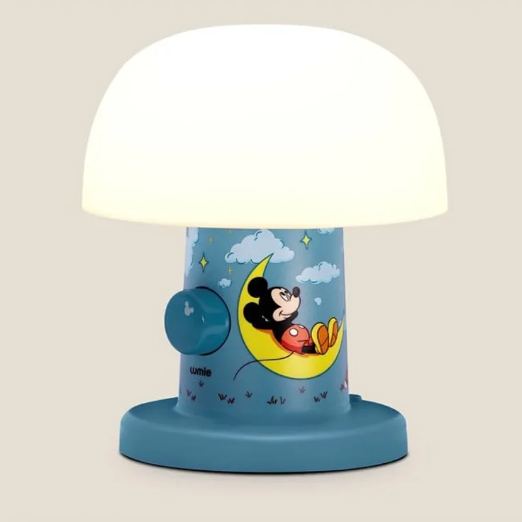 Lumie Willow - Mickey und Freunde, Licht- und Wärmetherapiegerät für Babys, Low-Blue-Light mit sanfter Dimmbare Nachtlichtfunktion