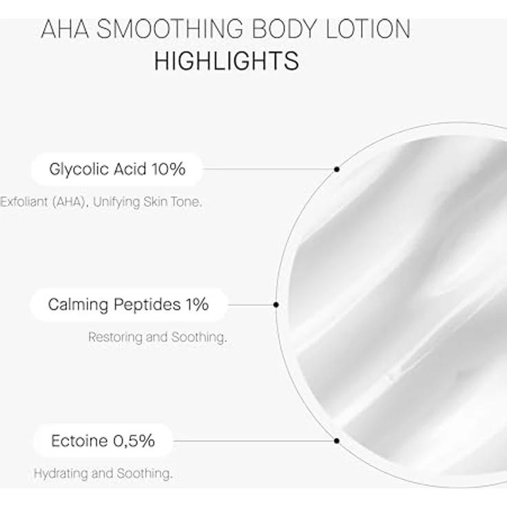 Transparent Lab AHA Smoothing Body Lotion 400 ml, mit 10 % Glykolsäure, feuchtigkeitsspendend und exfolierend für glatte Haut – Bild 6