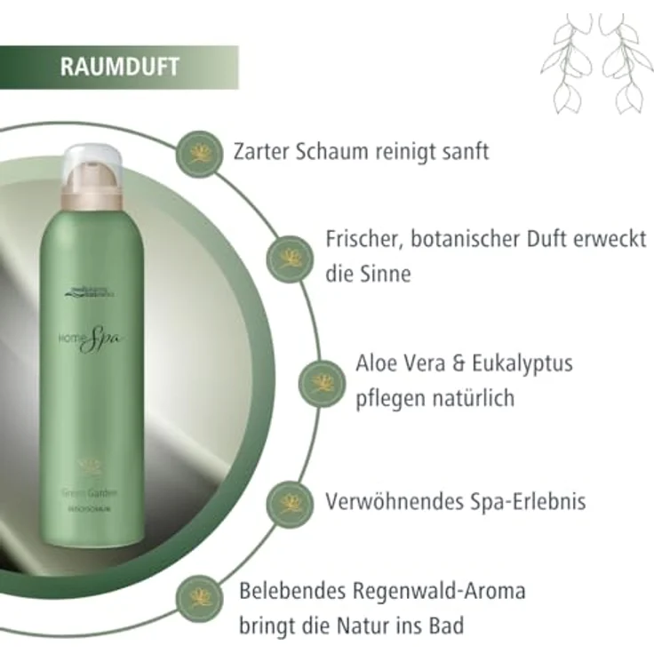 Medipharma Cosmetics Home Spa Green Garden 200 ml Duschschaum mit Bio-Eukalyptus-Extrakt – Bild 3