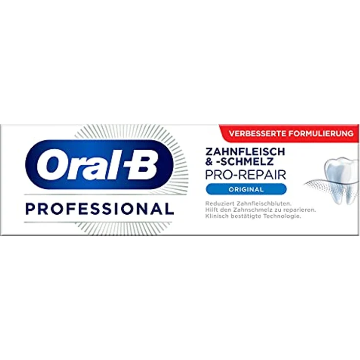 Oral-B Professional Zahnfleisch & -schmelz Pro-Repair Original Zahncreme 75 ml, reduziert Zahnfleischbluten und repariert den Zahnschmelz – Bild 3
