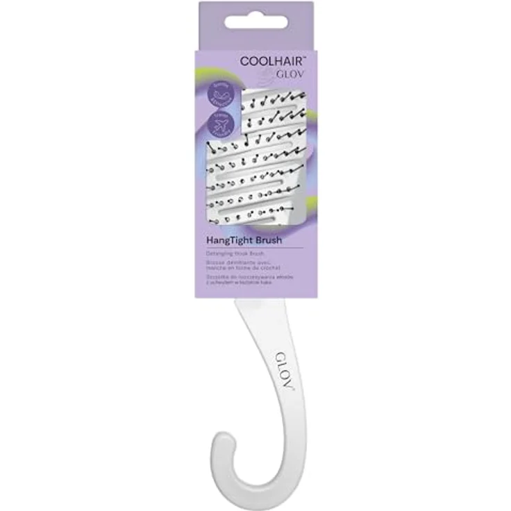 GLOV HangTight Brush Detangling Hook Brush, Flache Haarbürste für sanftes Entwirren, ergonomisches Design – Bild 6