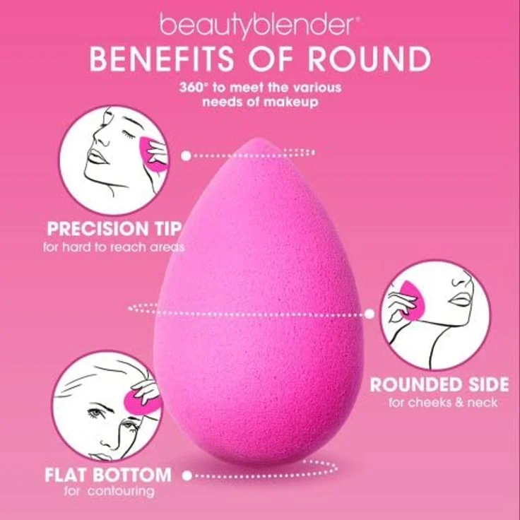 BeautyBlender Make up Nude Latexfrei Schwämmchen makellos für flüssige Grundierung Creme Puder Ei, Beige, 1 stück – Bild 4