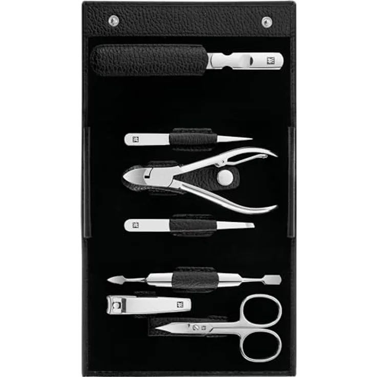 Zwilling Classic Inox Maniküre Pediküre Set 7tlg. mit Nagelknipser, Leder, schwarz Maniküre-Set 1 Stück