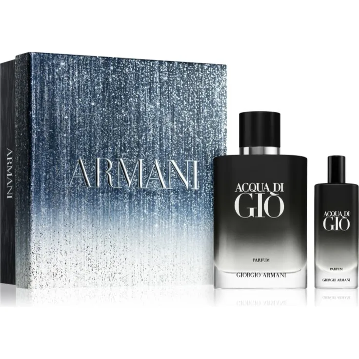 Armani Acqua di Giò Parfum Set für Herren, 100 ml und 15 ml, inkl. Mini-Version für unterwegs