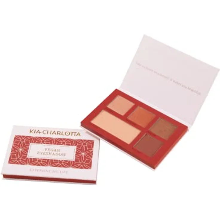 Kia-Charlotta, veganer Lidschatten, zertifizierte Naturkosmetik & vegan, tierleidfrei, 5 langanhaltende Farben, Made in Germany, 12,8g (Nuancen von Rosé und Kupfer)
