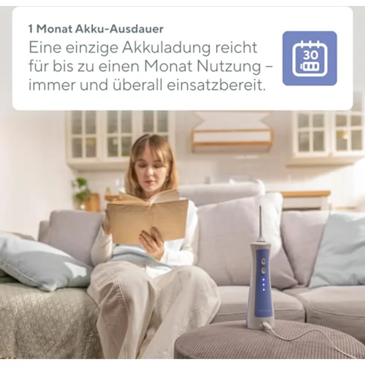 B.Well PRO-911, Tragbare Munddusche mit 3 Betriebsarten, 360-Grad-Düsendrehung, USB-Aufladung für zwei Benutzer – Bild 4