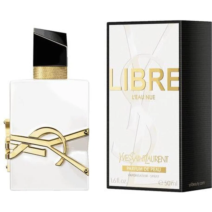 YVES SAINT LAURENT Libre L'Eau Nue, Parfum de Peau, Damenduft, 50 ml, elegante schwarze und weiße Flasche
