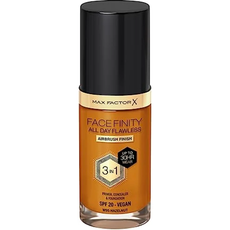 Max Factor Facefinity All Day Flawless Foundation 30 ml, 3-in-1 mit LSF 20, Farbe Hazelnut – Bild 1