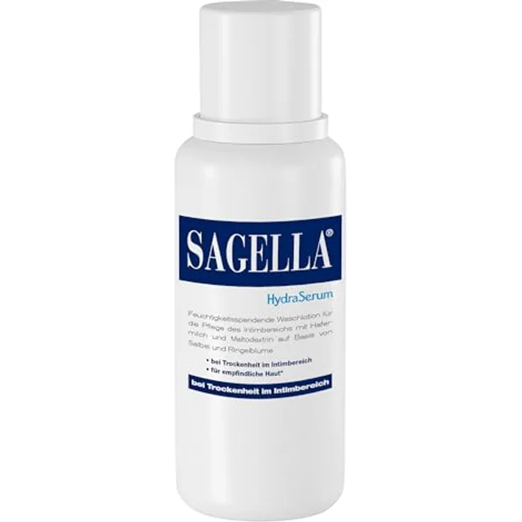 SAGELLA hydraserum Intimwaschlotion, 200 ml, sanft für sensible Haut bei Trockenheit im Intimbereich