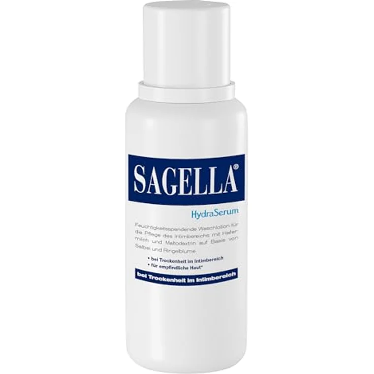 SAGELLA hydraserum Intimwaschlotion, 200 ml, sanft für sensible Haut bei Trockenheit im Intimbereich – Bild 1