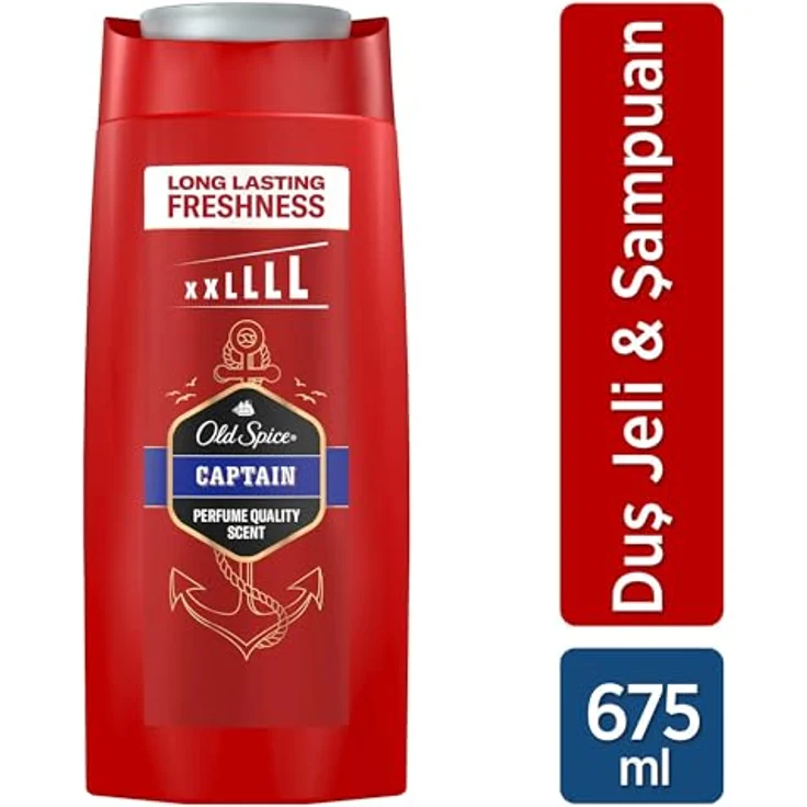 Old Spice Captain 3-in-1 Duschgel & Shampoo für Männer, 675 ml, mit erfrischendem Schaum und Zitrusnoten – Bild 2