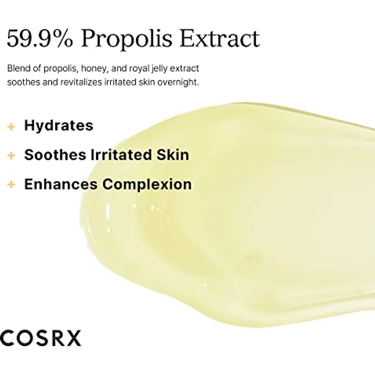 COSRX Full Fit Propolis Honey Overnight Mask, Propolis Extract 87%, Korean Skincare, Animal Testing Free, Paraben Free, 2.03 fl.oz / 60ml – Bild 3