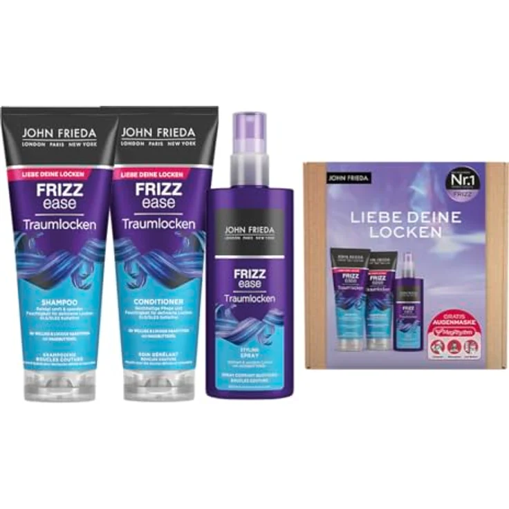 JOHN FRIEDA Frizz Ease Traumlocken Shampoo Conditioner, Styling- spray, Augenmaske – Bild 2
