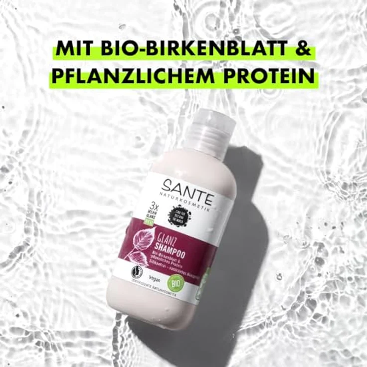 Sante Naturkosmetik Haarpflege Shampoo glanz Shampoo Bio-Birkenblatt & Pflanzliches Protein 950 ml – Bild 3