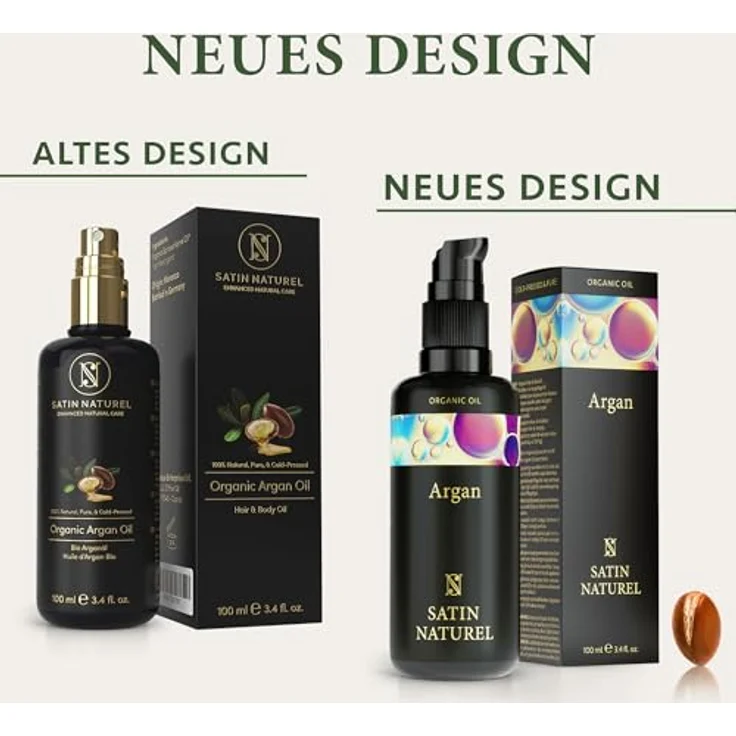 Satin Naturel Bio Arganöl Vegan Kaltgepresst - 100 ml  – Bild 4