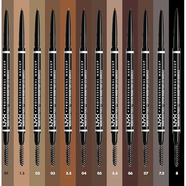 NYX Professional Makeup Micro Brow Pencil Augenbrauenstift, Farbton 7.5 Grey, 0.09 g mit präziser Korrektur und integriertem Pinsel – Bild 5
