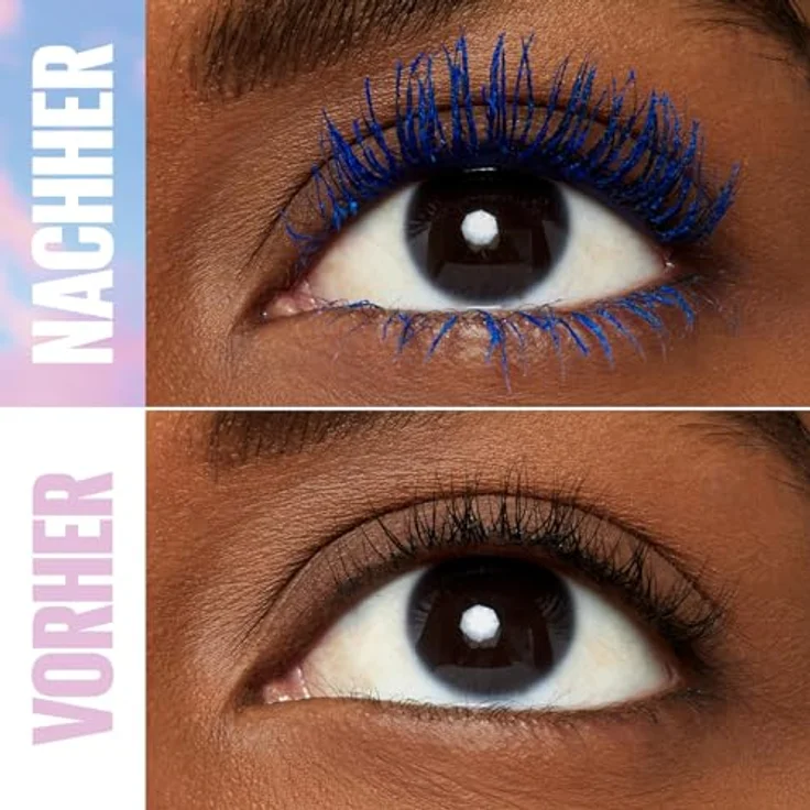 Maybelline New York Wimperntusche für extrem lange Wimpern, Lash Sensational Sky High Mascara, Blau, 7.2 ml – Bild 2