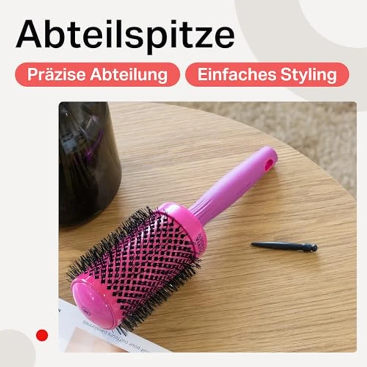 Olivia Garden Expert Blowout Shine – Pink - 55 - Runde, antistatische Keramikbürste für glänzende und frizzfreie Blowouts – Bild 5