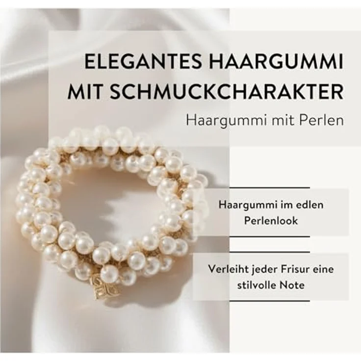 PARSA BEAUTY Haargummi mit Perle, Elegantes Accessoire für besondere Anlässe, 1 Stück – Bild 3
