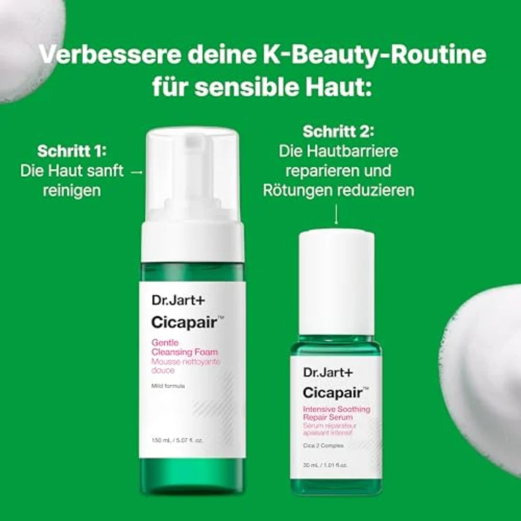 Dr. Jart+ Cicapair™ Gentle Foam Cleanser, Gesichtsreinigungsschaum mit Salicylsäure und beruhigendem Grünen Tee, 150 ml – Bild 7