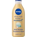 NIVEA Body Milk Winter Moment, Body Lotion mit Tiefenpflege Serum für 72h Feuchtigkeit, Sheabutter und einzigartigem Winterduft, 400 ml