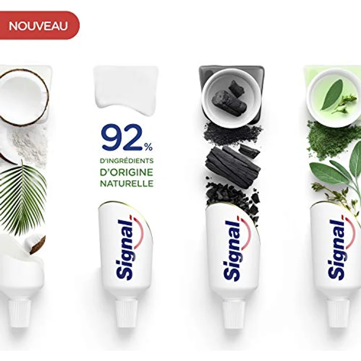 Signal Nature Elements Zahnpasta Weiß/Detox Tuba 75ml, Zahnpasta für weißere Zähne und gereinigte Lippen – Bild 4