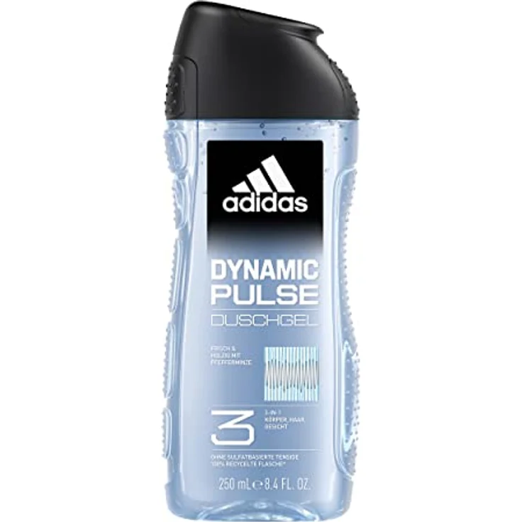 adidas 3in1 Dynamic Pulse Duschgel für ihn, mit holzig-frischem Duft, 250 ml – Bild 1
