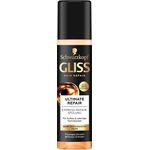 Gliss Express-Repair-Spülung Ultimate Repair (200 ml), Haarspülung mit Keratin repariert extrem geschädigtes Haar, Pflegespülung mit Hitzeschutz bis zu 230°C