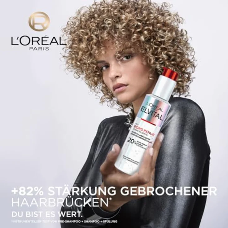 L'Oréal Paris Elvital Bond Repair Leave-In Serum, Haarreparatur & Schutz gegen Haarschäden, mehr Glanz, 150ml, mit Bond-Repair-Komplex und Zitronensäure – Bild 2