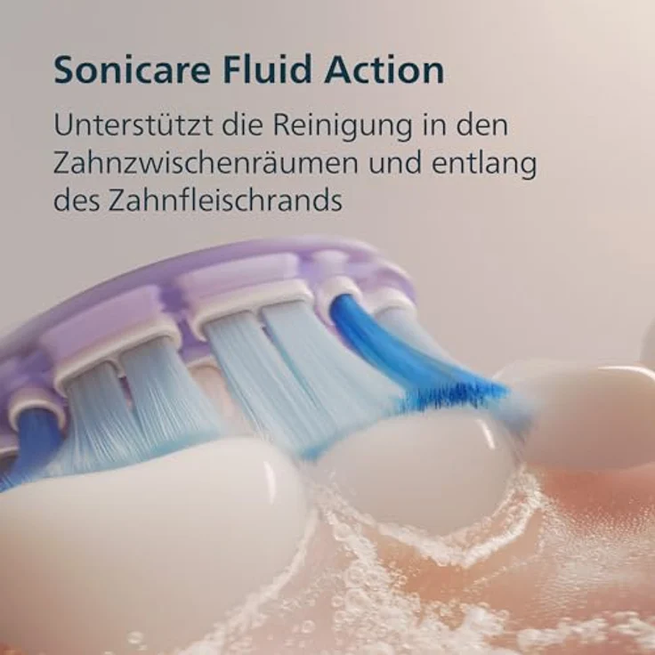 Philips Sonicare 7100 HX7420/08, elektrische Schallzahnbürste mit App, 4 Putzmodi, 3 Intensitätsstufen, Andruckkontrolle, Weiß – Bild 4