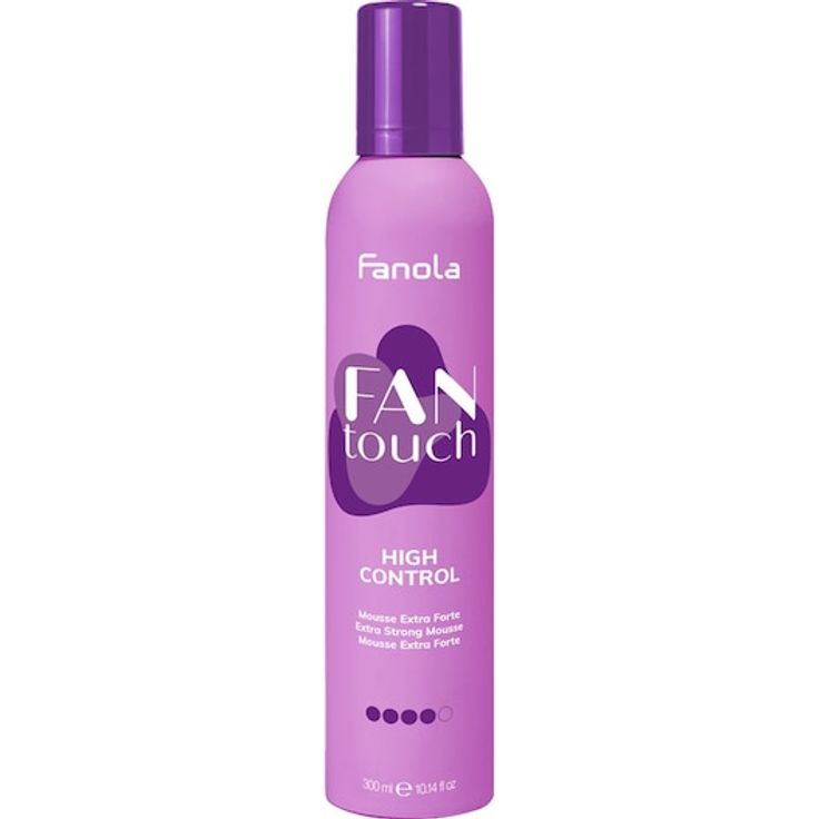 Fanola Fantouch Extra Strong Mousse, 300 ml Schaumfestiger für Damen, hält bis Faktor 4, Hitzeschutz und Haarpflege, hydratisiert für elastischen Halt
