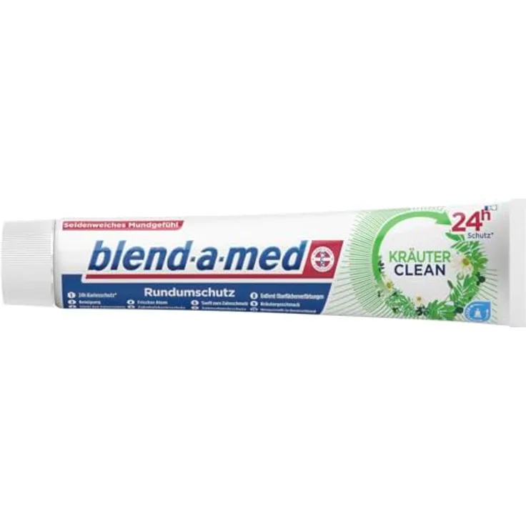 Blend-a-med Zahncreme Kräuter Clean, 75 ml - Rundumschutz für gesunde und starke Zähne, Kräutergeschmack