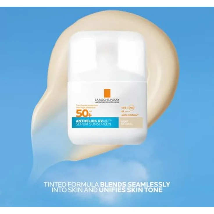 La Roche-Posay Anthelios UVAIR Serum Sonnenschutz LSF50+ Light, 50 ml, getönte Formel mit 16 Stunden antioxidativem Schutz und 24 Stunden Feuchtigkeit – Bild 3