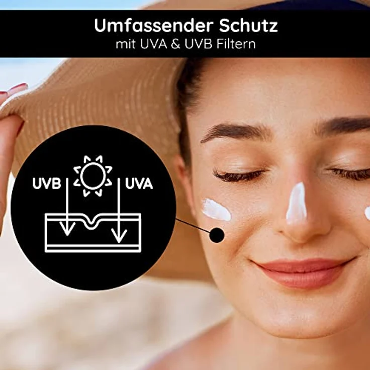 RAU Cosmetics 2in1 Sunscreen SPF50 with BIO-Karanja-oil 75 ml - Sonnenschutz Creme Gesicht mit Karanja Öl LSF50, pflegt, schützt und lindert Juckreiz gegen Unreinheiten – Bild 2