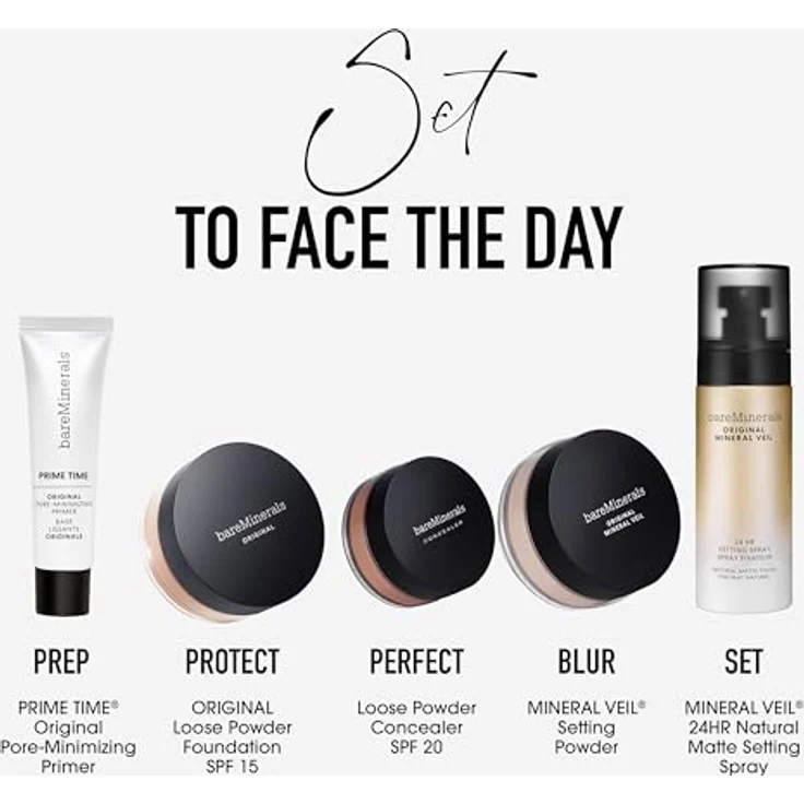 bareMinerals Original Mineral Veil 24HR Natural Matte Setting Spray, alkoholfreies Fixing Spray für 24 Stunden Halt, mattierend und schweiß- sowie wasserresistent – Bild 6