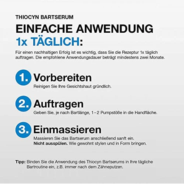 Thiocyn Bartserum • Natürliche Stimulation des Bartwachstums • Mit 3-fach Wirkung für einen gepflegten, kräftigen Bart • ohne Nebenwirkungen • Made in Germany • 50ml – Bild 5