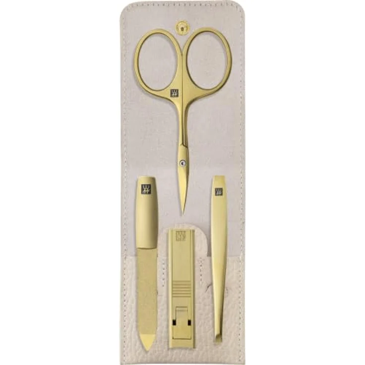 Zwilling Beauty Nagelknipser Maniküre Set 4tlg. im Echtleder-Etui, platzsparend und unisex – Bild 1