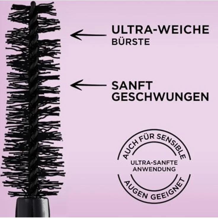L'Oréal Paris Lash Paradise Mascara, Doppelpack für Länge und Volumen, schwarze Wimperntusche, 2 x 6 ml – Bild 5