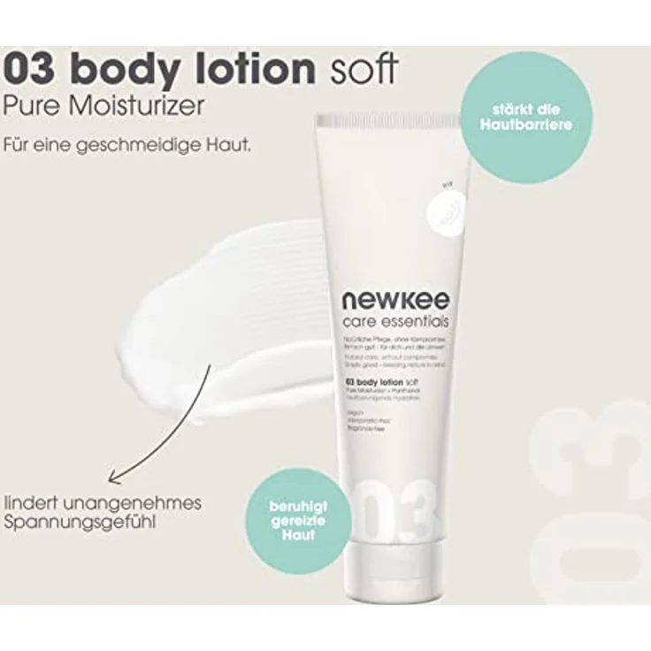 newkee body lotion sanft (150 ml) Körperlotion soft, Vegan, für trockene Haut, von Manuel Neuer und Angelique Kerber – Bild 5