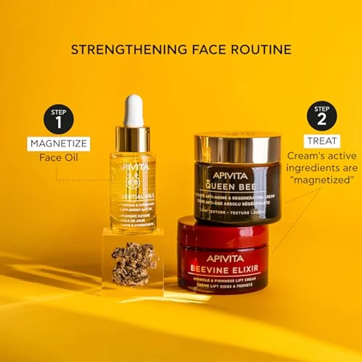 Apivita Beessential Oils Stärkendes & Feuchtigkeitsspendendes Hautergänzung Tagesöl 15ml - Verbessert die Schönheit der Haut, spendet Feuchtigkeit, stärkt die Hautbarriere – Bild 5