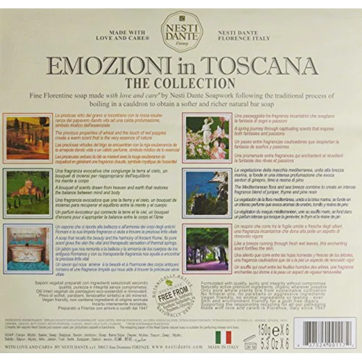 Nesti Dante Nesti Dante Seifen geschenk-Set Emozioni In Toscana Collection 6X 150 g für Alle Hauttypen geeignet – Bild 2