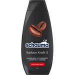 Schauma Koffein-Shampoo Karbon Kraft 5 (400 ml), Haarshampoo mit Koffein aktiviert und stimuliert die Haarwurzel, Shampoo für kraftloses Haar