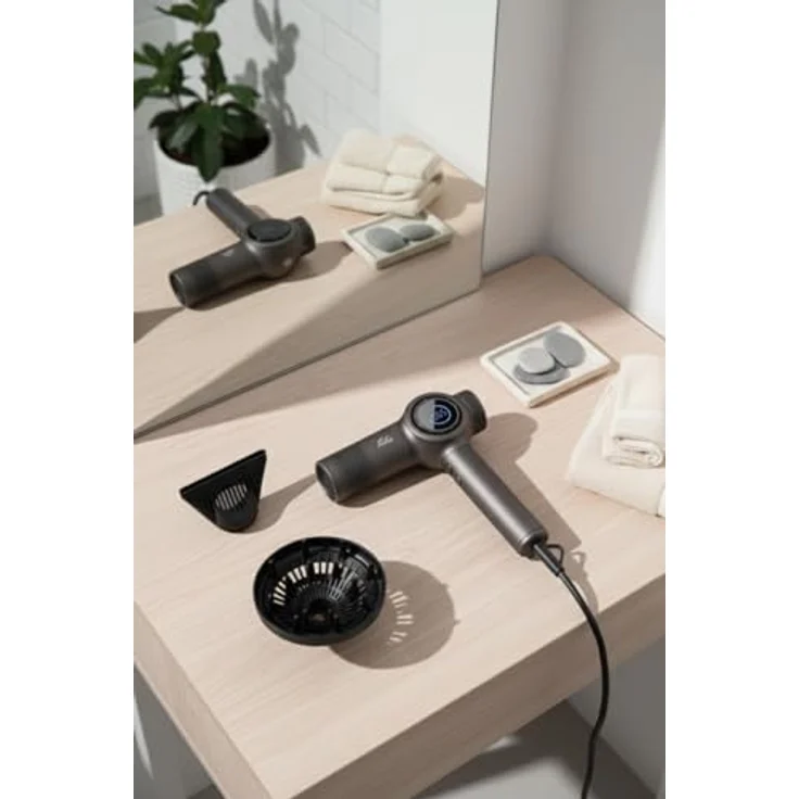 Solis AirVolution 630 Pro (Typ 3806), Haartrockner mit intelligenter Temperaturkontrolle, 110.000 U/min, leichte Bauweise, Ionentechnologie, vier Temperaturstufen, LED-Display – Bild 1